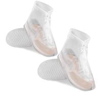 Noaxylic 2 Paia Copriscarpe Impermeabili, Antiscivolo Copriscarpe Pioggia, Riutilizzabile Trasparete Copri Scarpe per Pioggia, con Cerniera, per Giornate di Neve, Strade Fangose(L/39-40,XL/41-42)