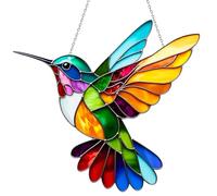 Noaxylic Acchiappasole, Acchiappasole a Forma di Colibrì, Uccelli Acchiappa Sole da Appendere, Pendente Colorato Acrilico, Acchiappaluce Finestra Colibrì, per Salotti, Finestre, Balconi, Giardino