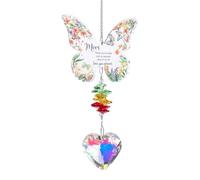 Noaxylic Acchiappasole Cristallo, Acchiappasole Finestra, Appeso Arcobaleno Prisma Finestra, Acchiappa Sole Colorato, Farfalla Acchiappa Sole, per Interni, Giardini Domestici, Nozze