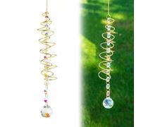 Noaxylic Acchiappasole Cristallo, Appeso Arcobaleno Prisma Finestra, Acchiappasole Finestra, Acchiappa Sole con Doppia Spirale, Acchiappa Sole Colorato, per Interni, Giardini Domestici, Nozze