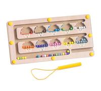 Noaxylic Giochi Montessori, Labirinto Magnetico Bambini, Giocattoli in Legno, Educativi Colorati, Numeri e Colori Gioco, Motricità Fine Giochi, Labirinto di Modello a Fungo, per Bambini 3+ Anni