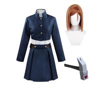 Nobara-Kugisaki Anime Cosplay Costume Scuola Uniforme Nobara-Kugisaki Blu/Nero Set Completo Abbigliamento Giappone High School Ragazze Stage Travestimento Outfit Halloween Party Costume
