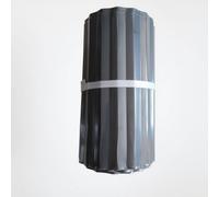 NOBBAT Bordo per prato in acciaio Corten, bordura per aiuole in metallo zincato, facile da installare, barriera antiradici per aiuole o come bordo per falciare l'erba(Gray,10cmx6m)