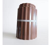 NOBBAT Bordo per prato in acciaio Corten, bordura per aiuole in metallo zincato, facile da installare, barriera antiradici per aiuole o come bordo per falciare l'erba(Marrone,20cmx6m)