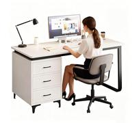 NOBBAT Scrivania per computer con mobiletto, scrivania da gioco, tavolo da studio, capacità di carico 200 kg, salvaspazio, foro per cavi, per lavorare da casa o da remoto, elegante(120x55x74cm)