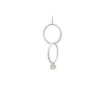 Nobby Cage Toy, 2 anelli di arrampicata in cotone piccoli, 50/24 cm bianchi