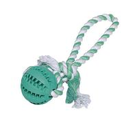 Palla in gomma piena con corda "DENTAL LINE" Palla: Ø 7 cm; Palla con corda: 30 cm