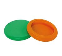 Nobby 61553 - Coperchio per lattine in silicone verde + arancione; 2 pezzi, Ø 11,5 cm