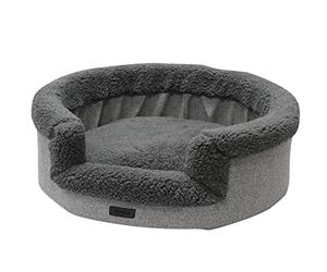 Nobby 61861 - Letto comfort ovale JASIN grigio, 70 x 65 x 19 cm