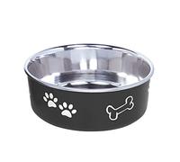 Nobby 73857 - Ciotola in acciaio inox, antiscivolo, 16 cm, 0,94 l, colore: Nero