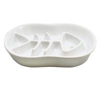 Nobby 82454 - Ciotola anti-imbracatura Fish bianco, 22,5 x 17 x 4 cm, 0,5 l
