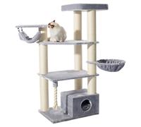 Nobby Albero Da Graffiare Tokat Grigio Per Gatti 176 Cm Con Amaca E Sisal