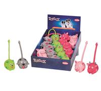Nobby animali di lattice colorati assortiti display da 18 pezzi, 7,5 cm