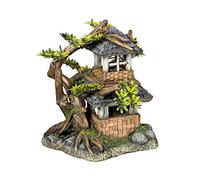Nobby Aqua Ornaments - Casa con Bonsai con Piante, 17,5 x 15,5 x 19,8 cm, 1 Pezzo