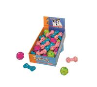 Nobby assortimento di giocattoli in lattice esposizione 36 pz; 9 cm, palle Ø 5 cm