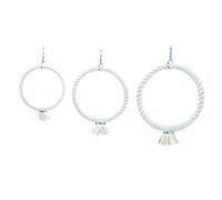 Nobby Cage Toy, anello da arrampicata in cotone grande, 34 cm bianco