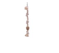 Nobby Cage Toy, corda da arrampicata in cotone con blocco di legno L: 67 cm, Ø 25 mm, 3 nodi bianchi