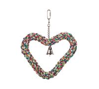 Nobby Cage Toy, cuore in cotone flessibile con campanella 27 x 21 cm colorato