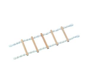 Nobby Cage Toy, scala di corda con fissaggio a vite 65 x 16 cm, 4 gradini bianchi