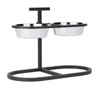 Nobby Calme Supporto Per Ciotole Regolabile In Altezza Con 2 Ciotole Nero