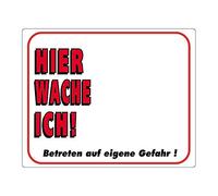 Nobby Cartello di Avvertimento Hier wachwachich ICH ! Giallo 12 x 3,5 cm