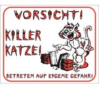 Nobby Cartello di avviso "Attenzione! Gatto killer" 250 x 200 mm