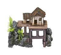 Nobby casa de madera con plantas acuario adornos, 15,5 x 8 x 12 cm)