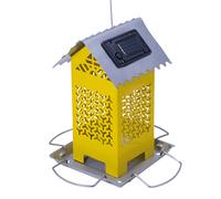 Nobby Casa Per Uccelli LED Gialla Con Pannello Solare E 4 Aste Di Atterraggio