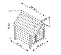 Nobby Casetta per cani "CIVETTA 2 JAVA" L x P x H: 84 x 70 x 82 cm
