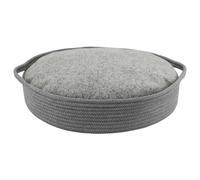 Nobby Cestino Con Peluche Rotondo Nola Grigio per Cani, Nuovo