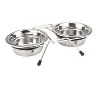 Nobby ciotola doppia in acciaio inox "SILENT DINER" 2 x Ø 16,5 cm 0,75 ltr. inclusi 2 ciotole