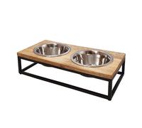 Nobby ciotola elevata "Elegant Diner" 56 x 28 x 17 cm; inclusi 2 ciotole 2 x ca. 2800 ml