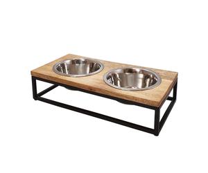 Nobby ciotola elevata "Elegant Diner" 56 x 28 x 17 cm; inclusi 2 ciotole 2 x ca. 2800 ml