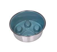 Nobby Ciotola in acciaio inox antisling PAW, antiscivolo, grigio-verde, 16 cm, 0,82 litri