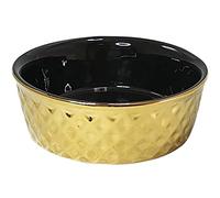 Nobby Ciotola in ceramica oro, oro/nero, Ø 20 x 7 cm, 1,00 l, 1 pezzo