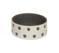 Nobby ciotola in ceramica per cani "PATA" Ø15,0 X 6,0 cm crema / grigio