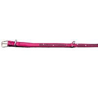 Nobby collare "Crystal" una fila 37 cm (27-32 cm), 12/14 mm fucsia / nero