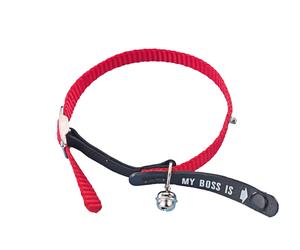 Nobby Collare per gatti "Il mio capo è" rosso