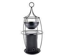 Nobby colonna alimentatore con ciotola per piante Ø 21,5 x 49 cm; 2 x ca. 800 ml nero