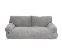 Nobby Comfort Divano peluche Classic Teddy, grigio chiaro, 100 x 65 x 35 cm (L x P x A)