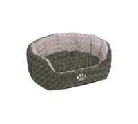 Nobby Comfort Letto ovale "SEOLI" L x P x H: 55 x 50 x 21 cm grigio scuro / grigio chiaro