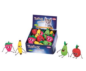 Nobby Crazy Fruits con Catnip Display 20 pezzi, 6-10,5 cm