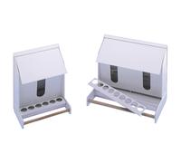 Nobby Dispenser Cibo Plastica per Pappagalli & Canarini Uccello Mangime Bianco