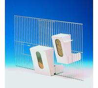 Nobby Dispenser Cibo Plastica per Uccello Canarini Esotiche Gabbia Accessori