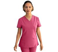 Nobby Divisa Sanitaria Donna Elasticizzati - Camice Medico Donna Stretch - Casacca Sanitaria Donna Spandex Fucsia Chiaro XS
