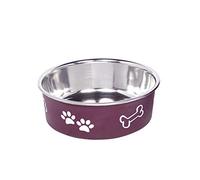 Nobby ciotola in acciaio inossidabile "FUSION", antiscivolo rosso; 13 cm 0,5 ltr