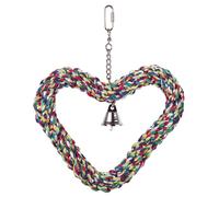 Nobby Cage Toy, cuore in cotone flessibile con campanella 27 x 21 cm colorato