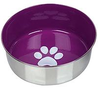 Nobby Heavy Paw - Ciotola Antiscivolo in Acciaio Inox per Cane, 16,5 cm, Colore: Viola/Argento