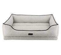 Nobby Lago - Cuccia per Cane, Letto Ortopedico Rettangolare, 90 x 70 x 19 + 5 cm, Colore: Grigio Chiaro