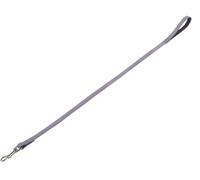 Nobby Leine "VELOURS" grigio (Plume); L: 100cm; B: 14mm